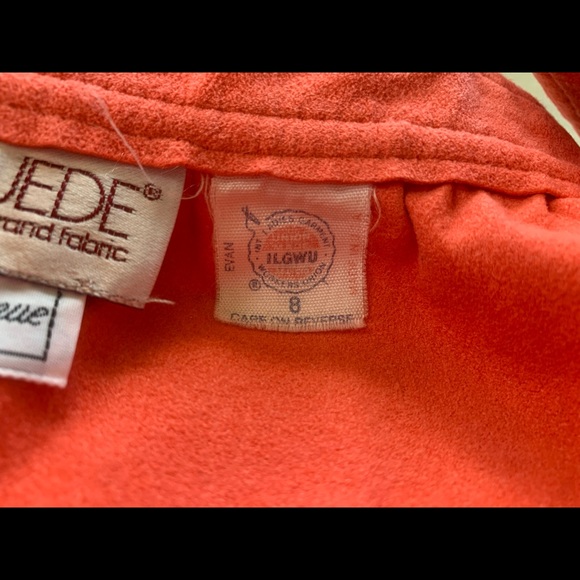 80s Vintage Saks Fifth Avenue UltraSuede Skirt Set - Picture 3 of 16